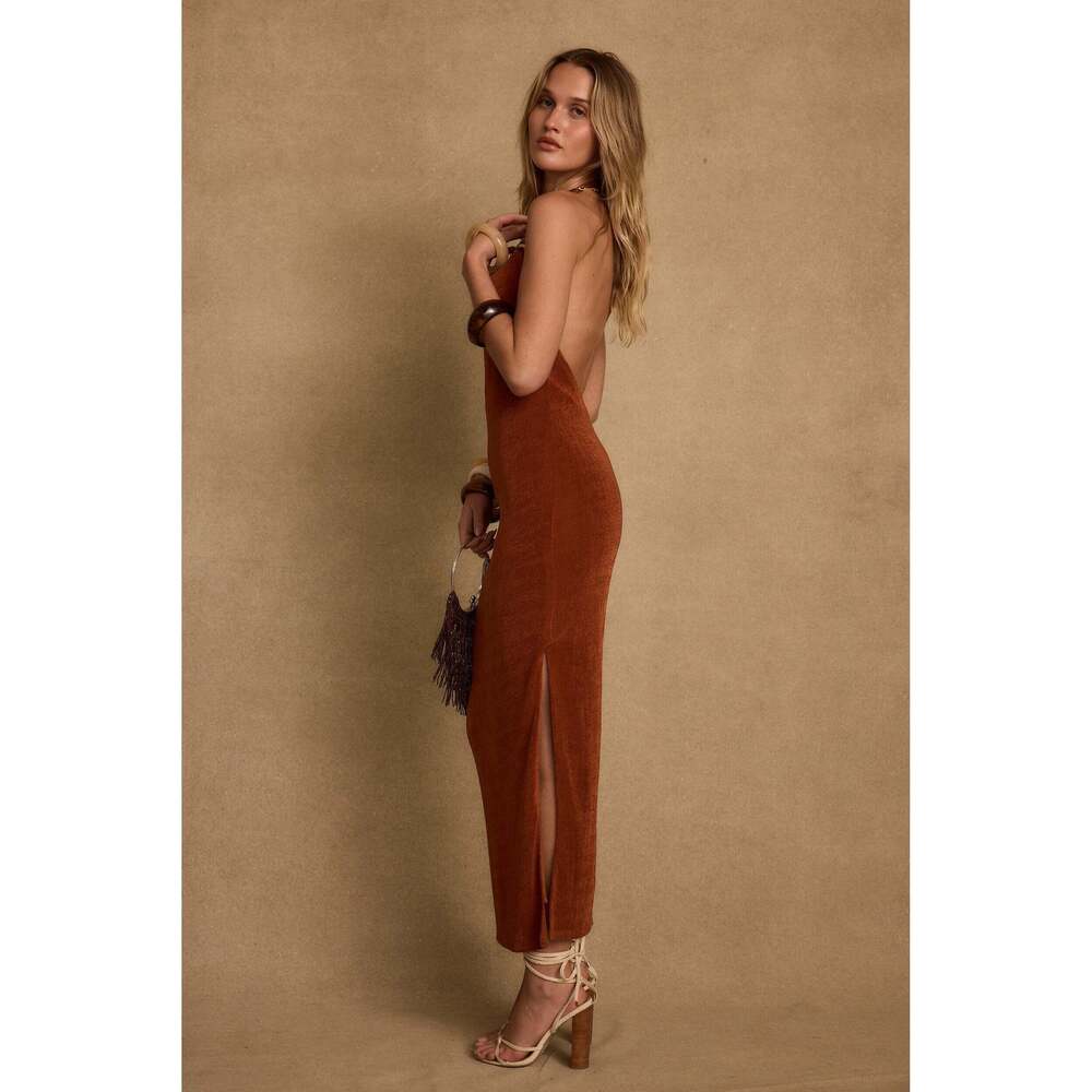 Melani Terracotta Midi Dress - Picture 2 of 3